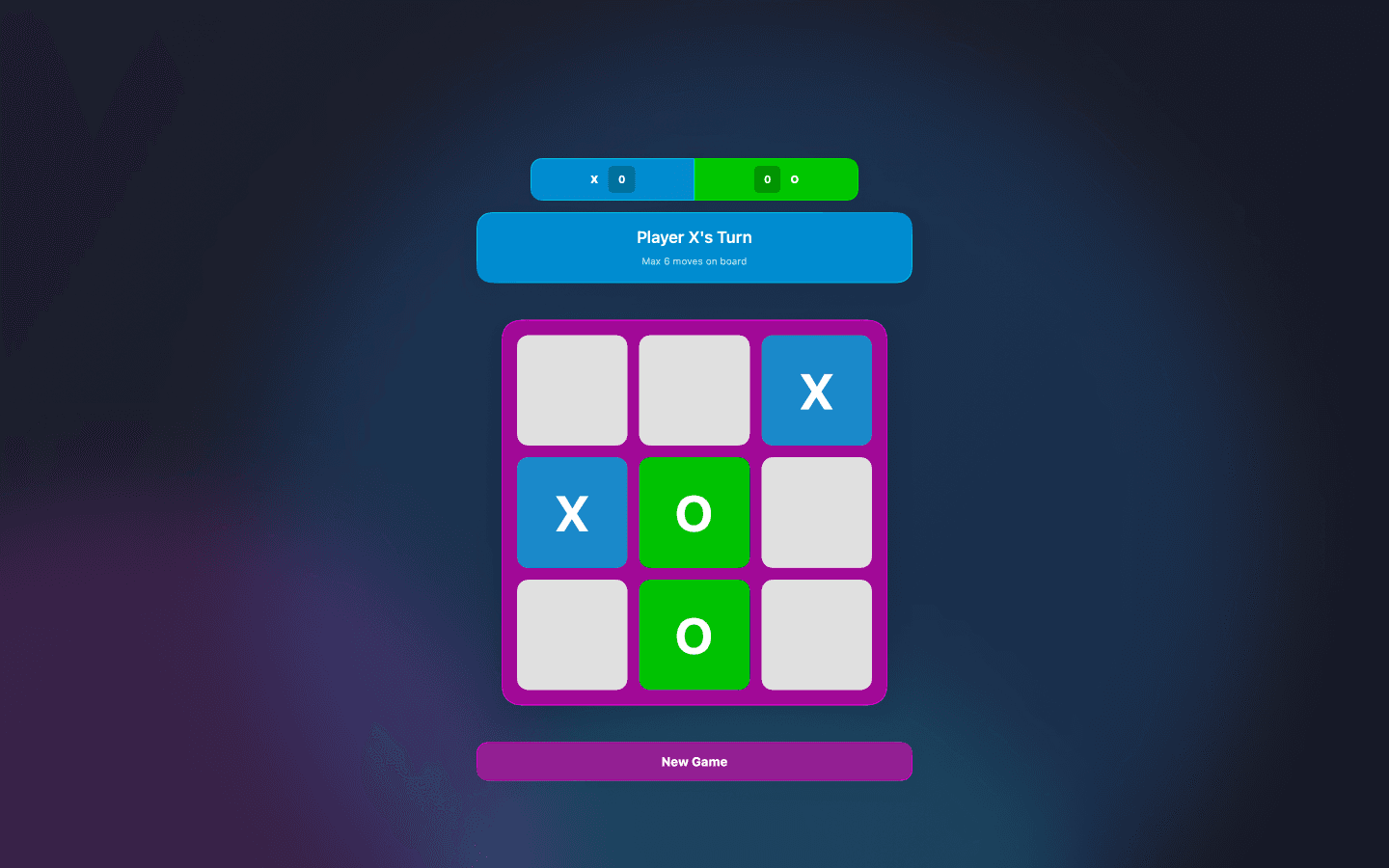 Infinite Tic Tac Toe customizable board themes