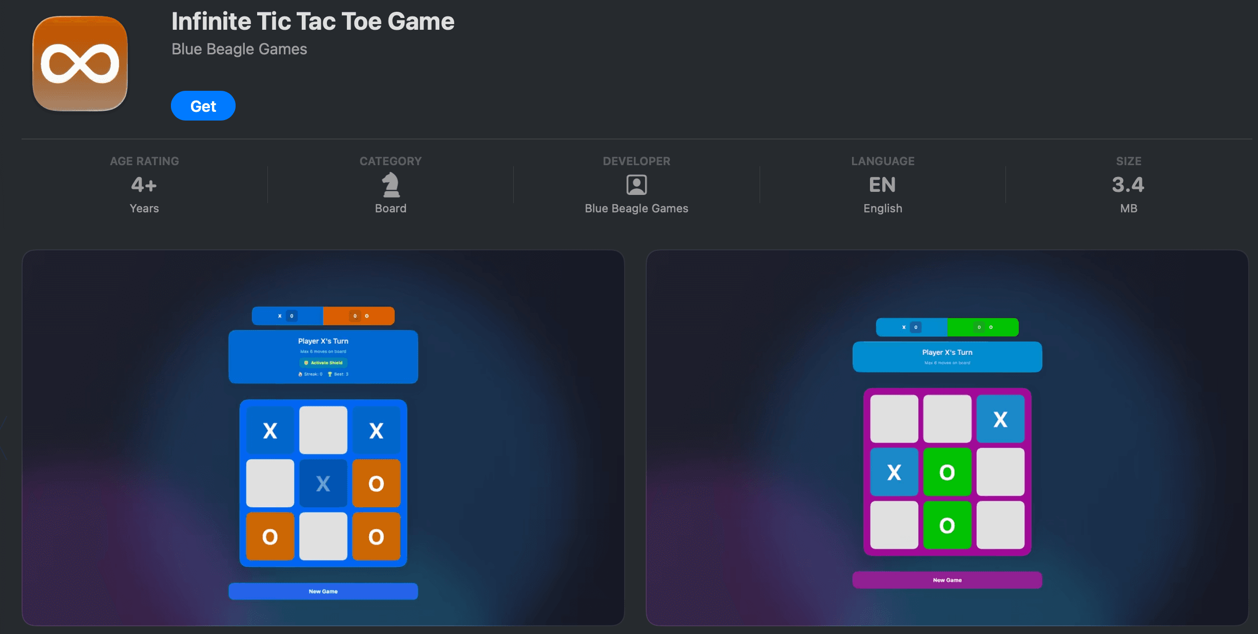 Infinite Tic Tac Toe Game on the App Store